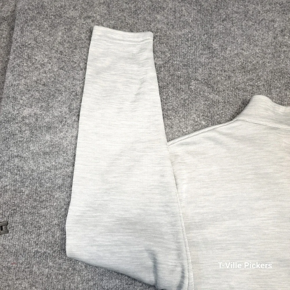 Callaway Mens Heathered Grey Mock Neck Snap Placket Golf Pullover Size M MA3719